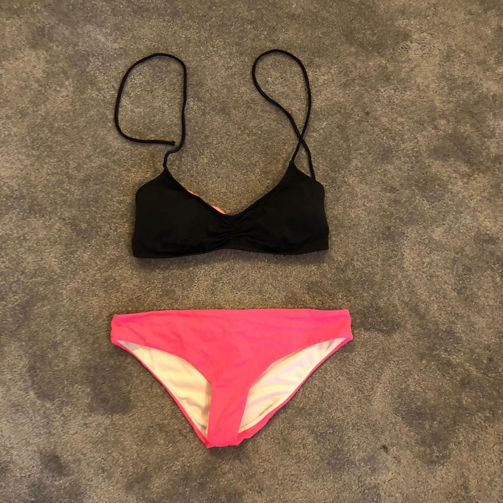 Victoria’s Secret Neon & Black Bikini Set